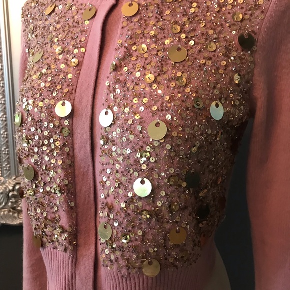 Gorgeous pink cashmere Robert Rodriguez cardigan. - Picture 2 of 6